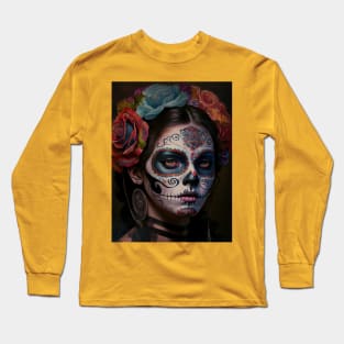 Day of the dead V2 - Women Oil paint Long Sleeve T-Shirt